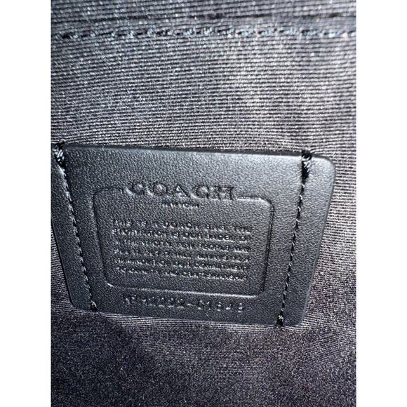 Coach Ellie File Crossbody Bag Purse Signature Canvas Khaki Black C1648 Zipper - Picture 10 of 11